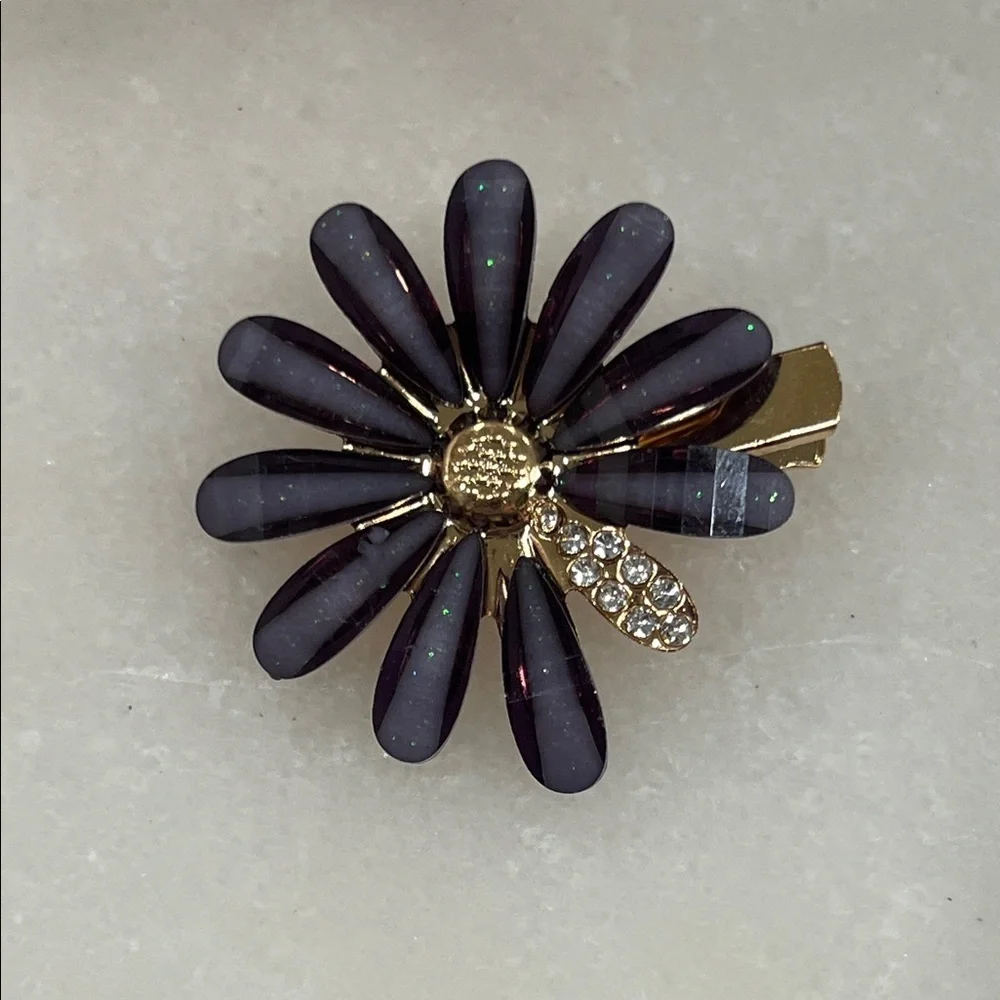Chic Floral and Cream Hair Clip Duo